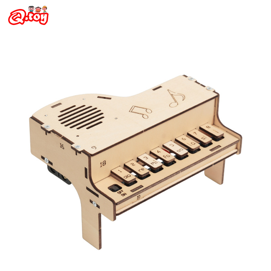 Diy Electronics Kits For Kids - Modelo de Piano Electrónico de madera