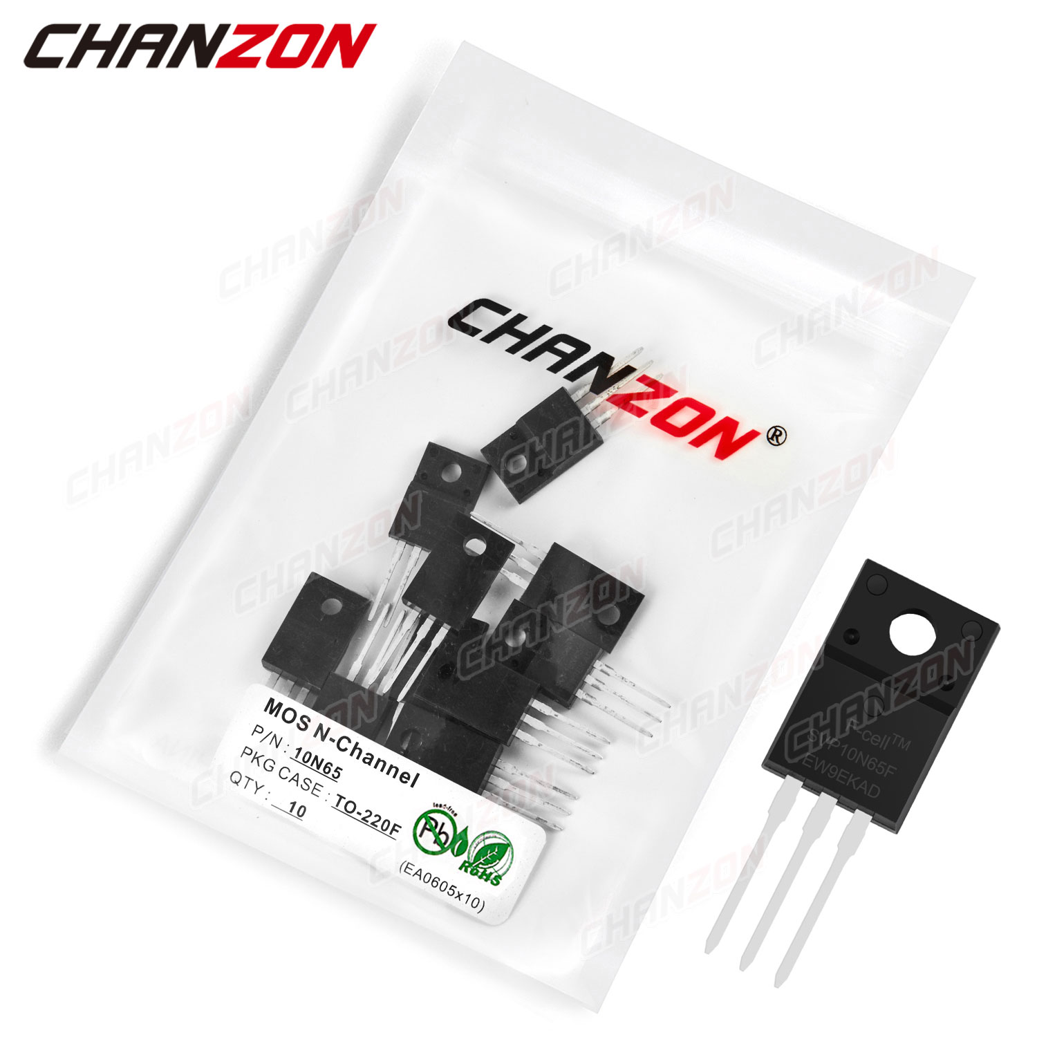Diy Electronics Youtube Channel - Transistor de Unión Bipolar 10N65, TO-220F,