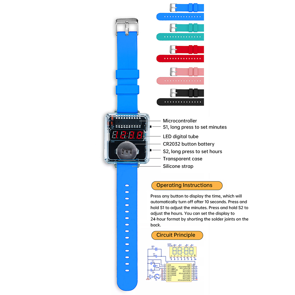 Kit de reloj electrónico DIY,  - Diy Electronics Kits For Kids reseña y precio